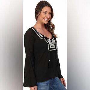 Billabong Black Boho Top Sandy Dayz Medium New